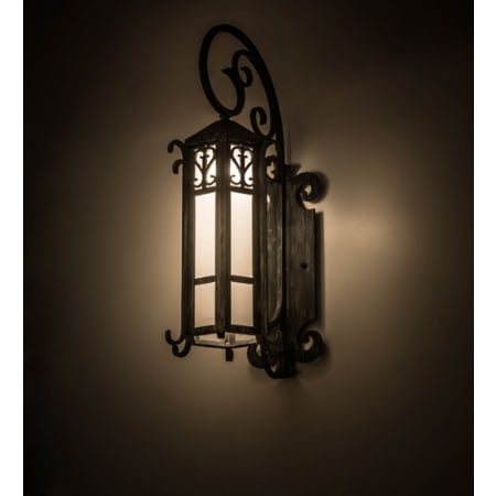 Meyda Tiffany Caprice 28" Tall Wall Sconce with Shade Antique Iron Gate