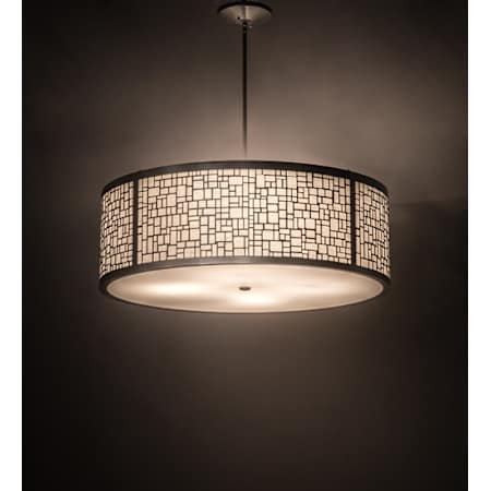 Meyda Tiffany Cilindro 4 Light 36" Wide Pendant Nickel