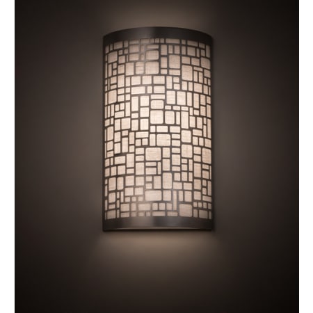 Meyda Tiffany Cilindro 18" Tall Wall Sconce with Shade Nickel