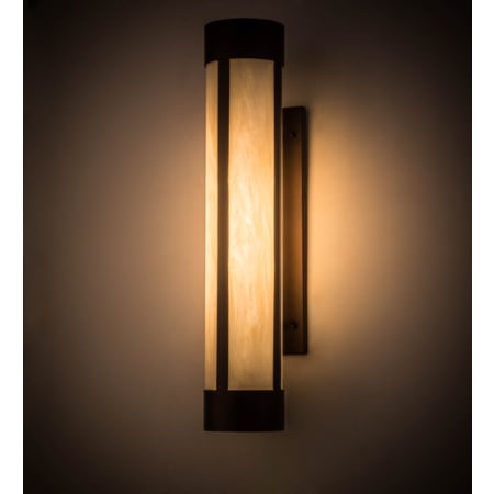 Meyda Tiffany Cartier 30" Tall Wall Sconce with Shade Mahogany Bronze