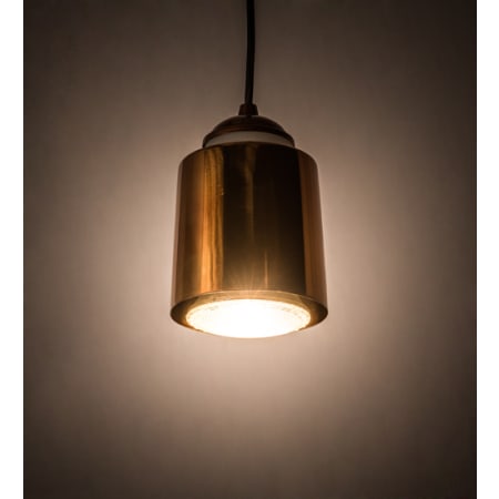 Meyda Tiffany Cilindro 5" Wide Mini Pendant Transparent Copper
