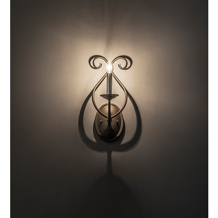 Meyda Tiffany Olivia 15" Tall Wall Sconce Antique Silver