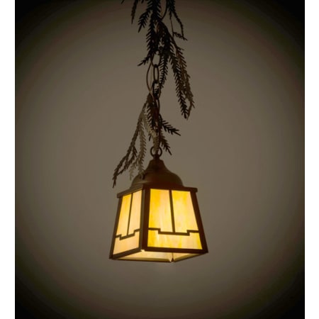 Meyda Tiffany Pine Branch Valley View 8" Wide Mini Pendant Antique Copper