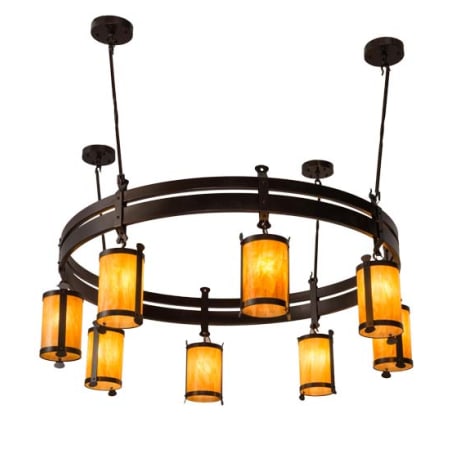 Meyda Tiffany Beartooth 8 Light 67" Wide Ring Chandelier Copper Vein
