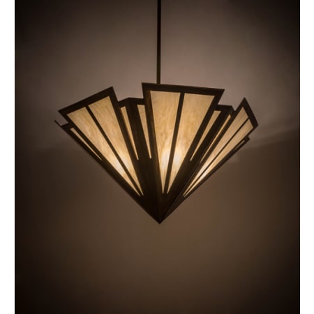 Meyda Tiffany Brum 6 Light 48" Wide Pendant Antique Copper