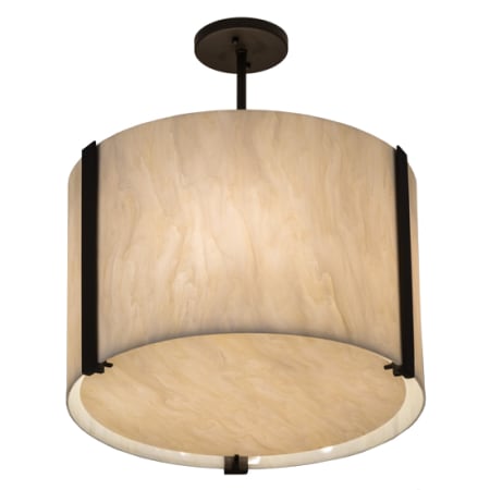 Meyda Tiffany Cilindro 4 Light 18" Wide Semi-Flush Cylinder Ceiling Fixture - Oil Rubbed Bronze Finish Oil Rubbed Bronze