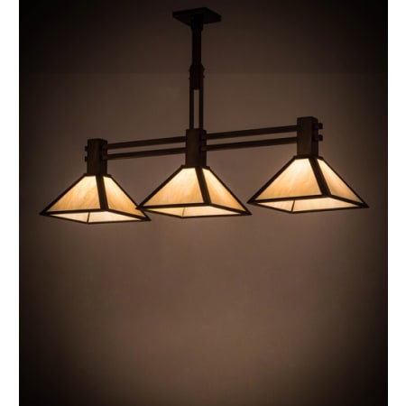 Meyda Tiffany Soffe 3 Light 45" Wide Linear Pendant Antique Copper