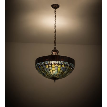 Meyda Tiffany Tiffany Candice 3 Light 22" Wide Pendant Mahogany Bronze