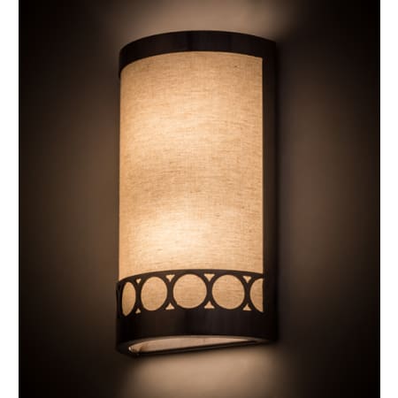 Meyda Tiffany Cilindro Circulo 2 Light 14" Tall Wall Sconce Satin Clear