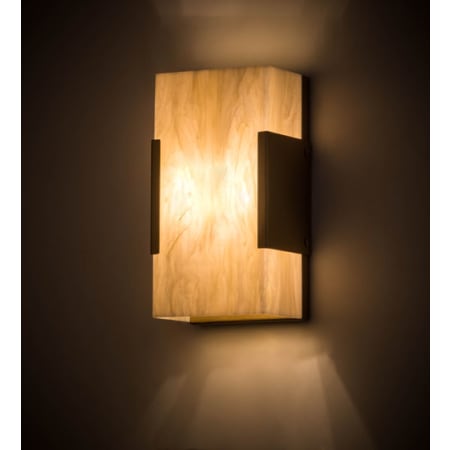 Meyda Tiffany Quadrato 2 Light 10" Tall Wall Sconce Gold Metallic