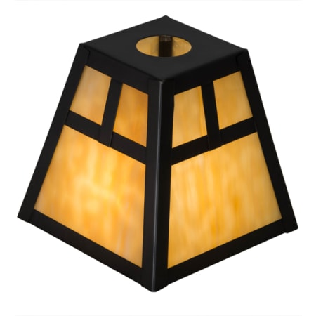 Meyda Tiffany T Mission 6" Tall Lamp Shade Craftsman Brown