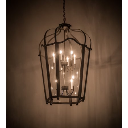 Meyda Tiffany Citadel 10 Light 33" Wide Taper Candle Pendant Oil Rubbed Bronze