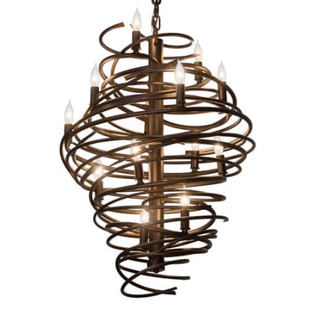 Meyda Tiffany Cyclone 13 Light 20" Wide Taper Candle Pendant Mahogany Bronze