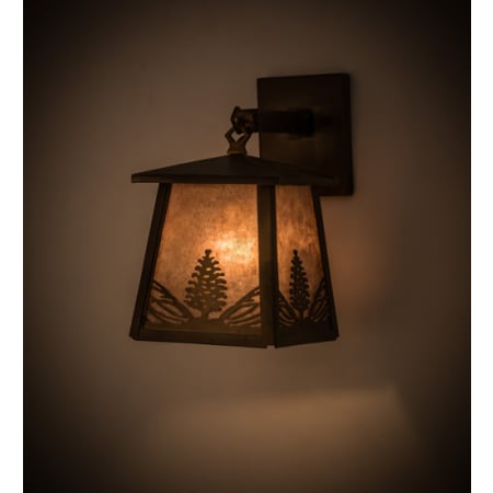 Meyda Tiffany Mountain Pine 12" Tall Wall Sconce Antique Copper