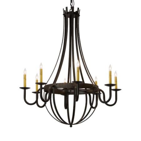 Meyda Tiffany Barrel Stave Metallo 8 Light 42" Wide Taper Candle Style Chandelier Timeless Bronze