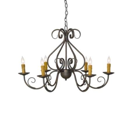 Meyda Tiffany Jenna 6 Light 36" Wide Taper Candle Style Chandelier French Bronzed