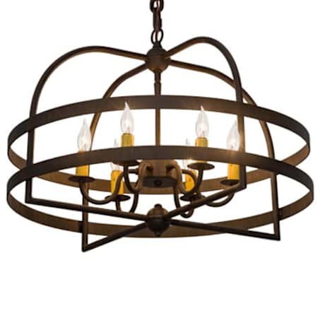 Meyda Tiffany Aldari 6 Light 22" Wide Taper Candle Style Chandelier N/A