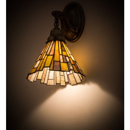 Meyda Tiffany Delta Jadestone 12" Tall Wall Sconce Antique Brass