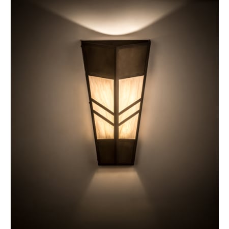 Meyda Tiffany Santa Fe 2 Light 22" Tall Wall Sconce with Shade Antique Copper