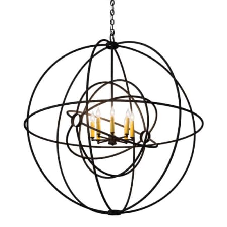 Meyda Tiffany Atom Enerjisi 8 Light 43" Wide Taper Candle Globe Chandelier N/A