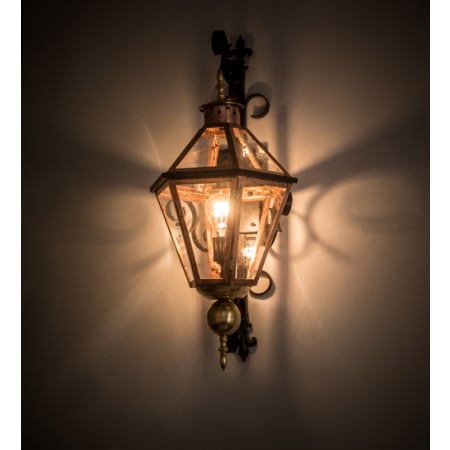 Meyda Tiffany Millesime 32" Tall Wall Sconce Raw Copper / Brass / Timeless Bronze