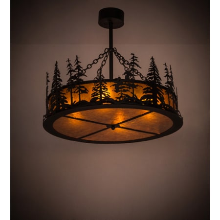 Meyda Tiffany Tall Pines 4 Light 36" Wide Pendant N/A