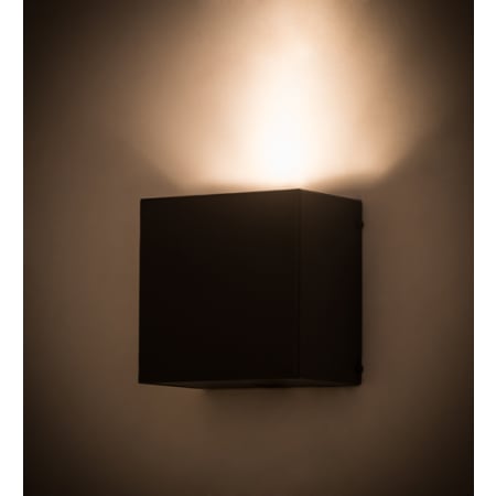 Meyda Tiffany Quadrato 6" Tall Wall Sconce Textured Black