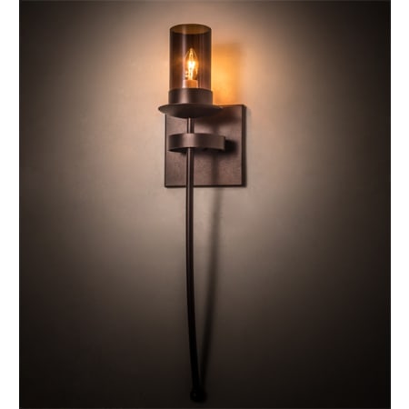 Meyda Tiffany Bechar 27" Tall Wall Sconce Mahogany Bronze