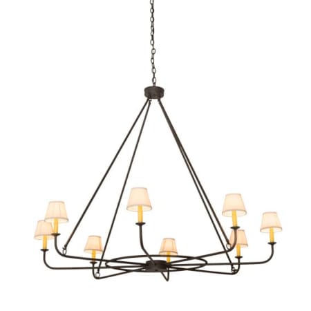 Meyda Tiffany Brach 8 Light 60" Wide Chandelier Wrought Iron