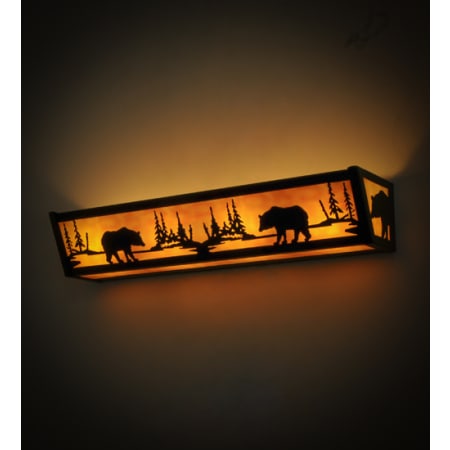 Meyda Tiffany Bear 24" Wide Vanity Light Mahogany Bronze