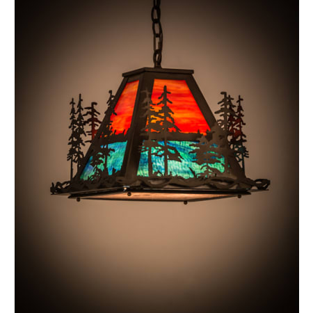 Meyda Tiffany Tall Pines 3 Light 22" Wide Pendant Antique Copper