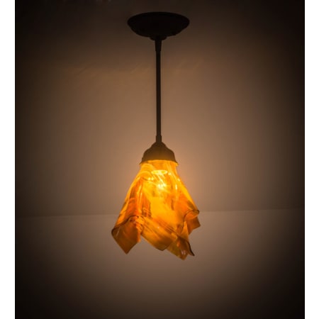 Meyda Tiffany Taste of Honey 9" Wide Abstract Mini Pendant Oil Rubbed Bronze
