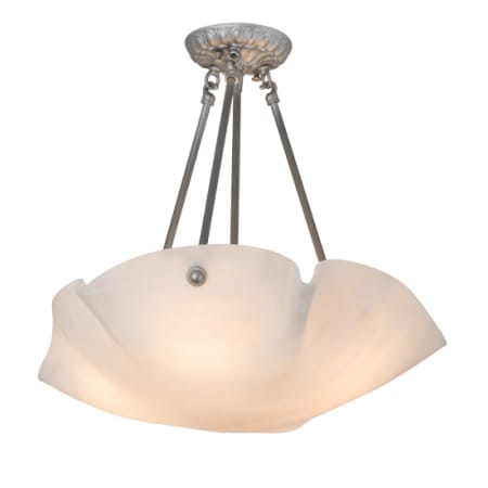 Meyda Tiffany Metro Rainwater 4 Light 20" Wide Semi-Flush Bowl Ceiling Fixture Nickel