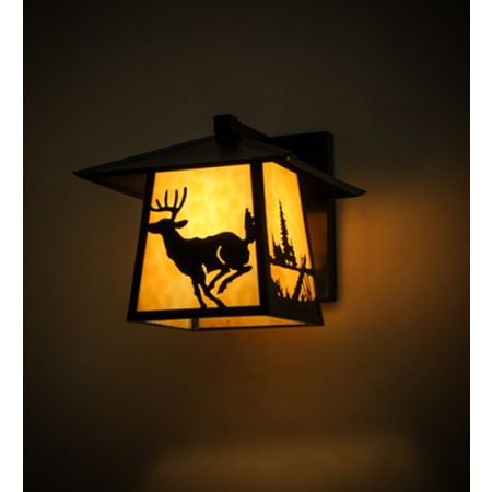 Meyda Tiffany Stillwater Deer Creek 12" Tall Wall Sconce Craftsman Brown