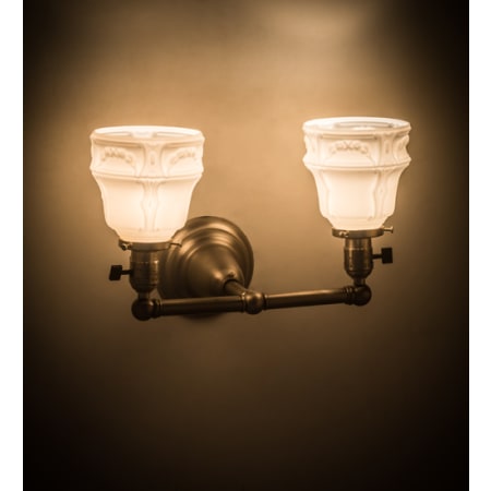 Meyda Tiffany Revival 2 Light 11" Tall Wall Sconce Brushed Nickel