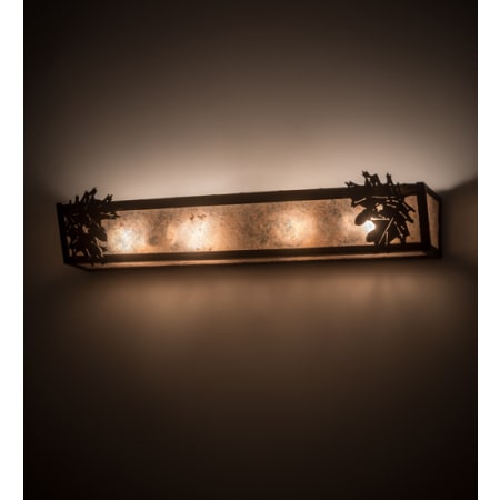 Meyda Tiffany Oak Leaf and Acorn 29" Wide Bath Bar Copper