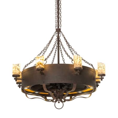 Meyda Tiffany Parnella 30" 5 Blade Indoor Ceiling Fan Rust