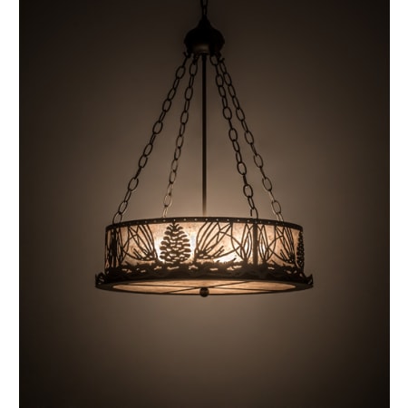 Meyda Tiffany Mountain Pine 4 Light 22" Wide Suspension Pendant Oil Rubbed Bronze