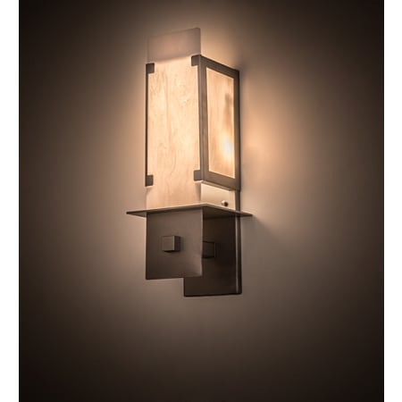 Meyda Tiffany Estructura 2 Light 18" Tall Wall Sconce Pewter