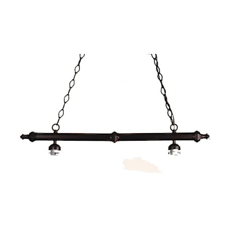 Meyda Tiffany 36" L Ribbed 2 Light Island Hardware Mahogany Bronze