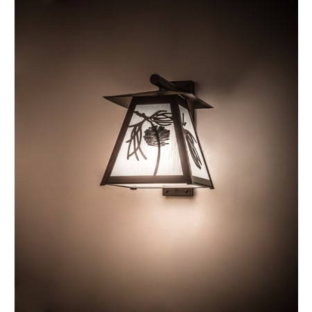 Meyda Tiffany Scotch Pine 20" Tall Wall Sconce Mahogany Bronze