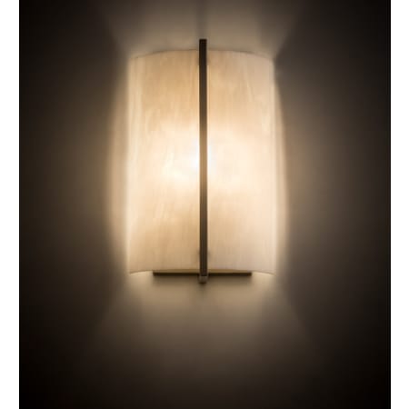 Meyda Tiffany Cilindro Burbank 15" Tall Wall Sconce Champagne Metallic