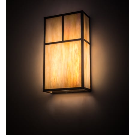 Meyda Tiffany Hyde Park 2 Light 18" Tall Wall Sconce with Shade Craftsman