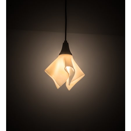 Meyda Tiffany Handkerchief Milano 10" Wide Abstract Pendant Craftsman Brown