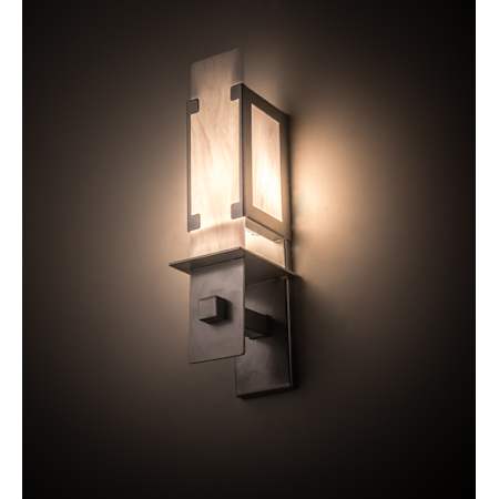 Meyda Tiffany Estructura 16" Tall Wall Sconce Nickel