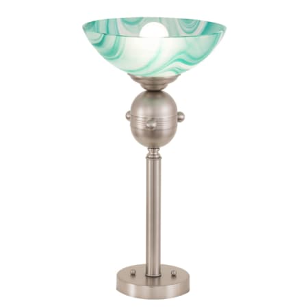 Meyda Tiffany Metro Mente Swirl 18" Tall Buffet Table Lamp Brushed Nickel