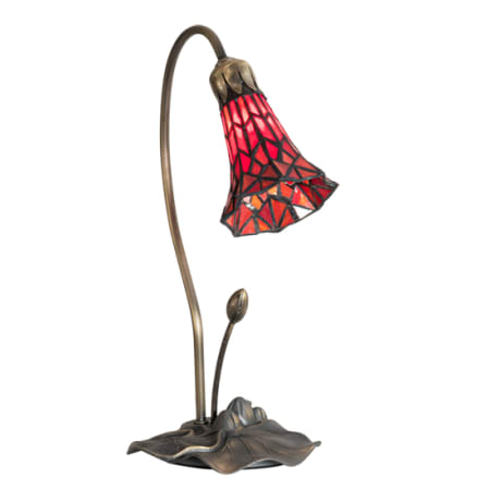 Meyda Tiffany Pond Lily 16" Tall Buffet Table Lamp Mahogany Bronze