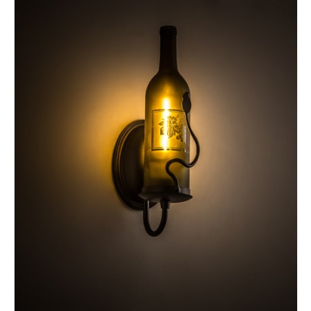 Meyda Tiffany Tuscan Vineyard 14" Tall Wall Sconce Black