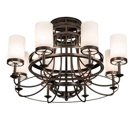 Meyda Tiffany Saxony 8 Light 46" Wide Ring Chandelier Oil Rubbed Bronze