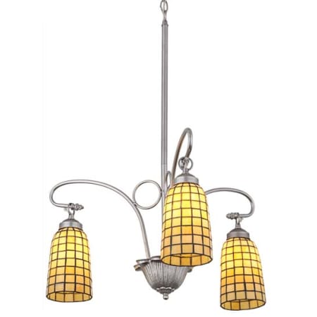 Meyda Tiffany Terra Bone 3 Light 24" Wide Chandelier Nickel